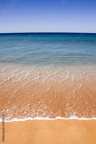 Perfect Beach Golden Sand Blue Sky