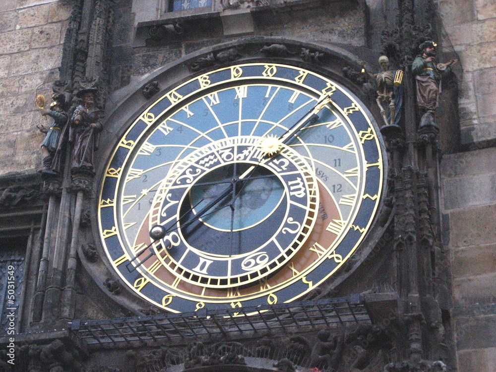 Obraz premium Die Uhr in Prag