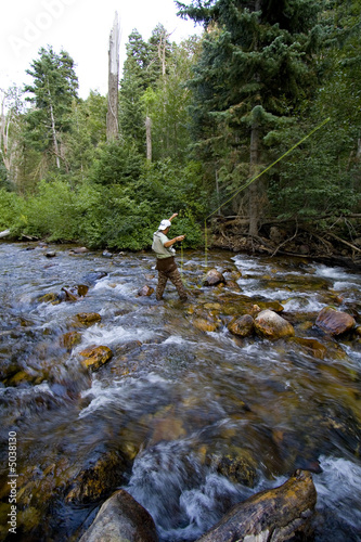 Fisherman in River