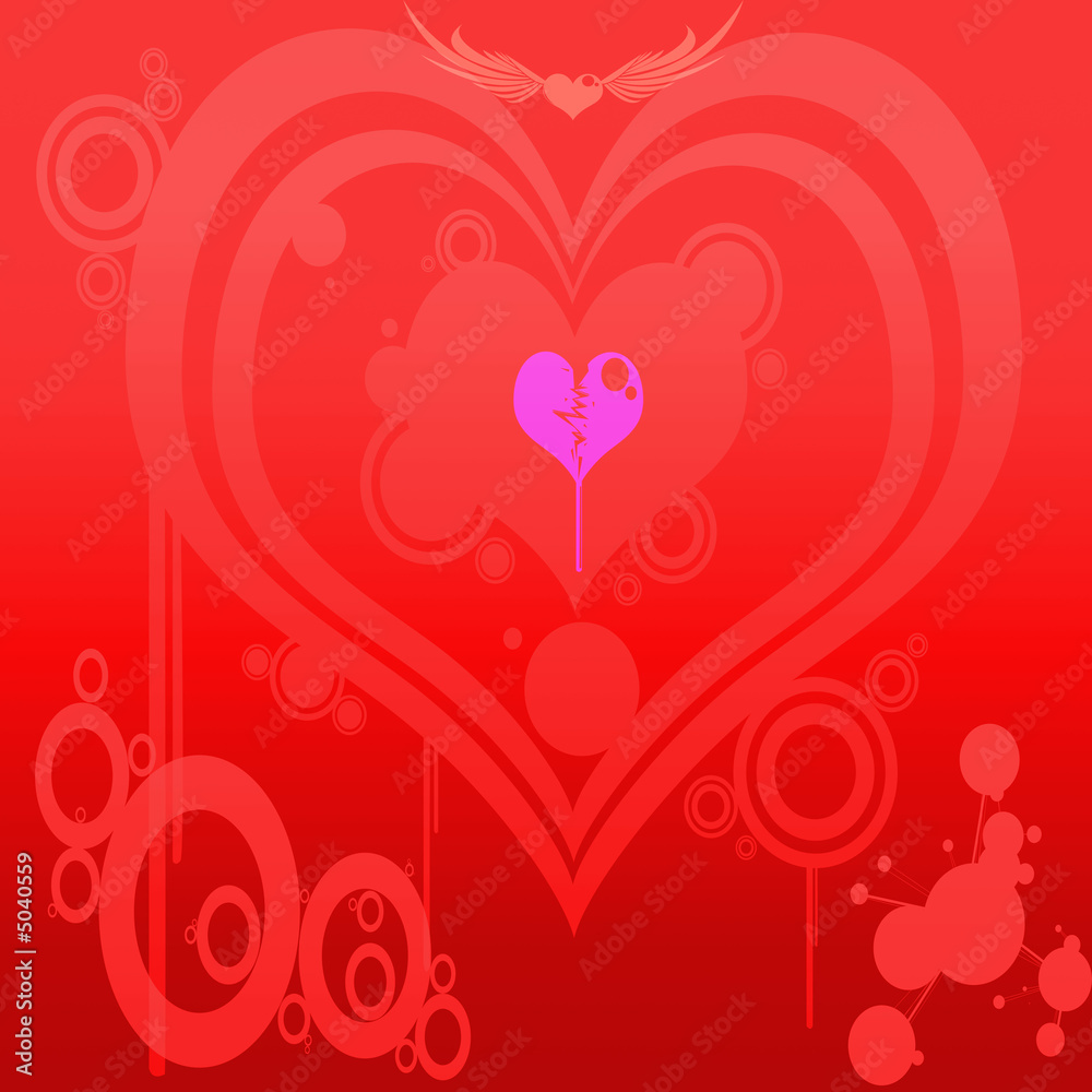 heart abstract red