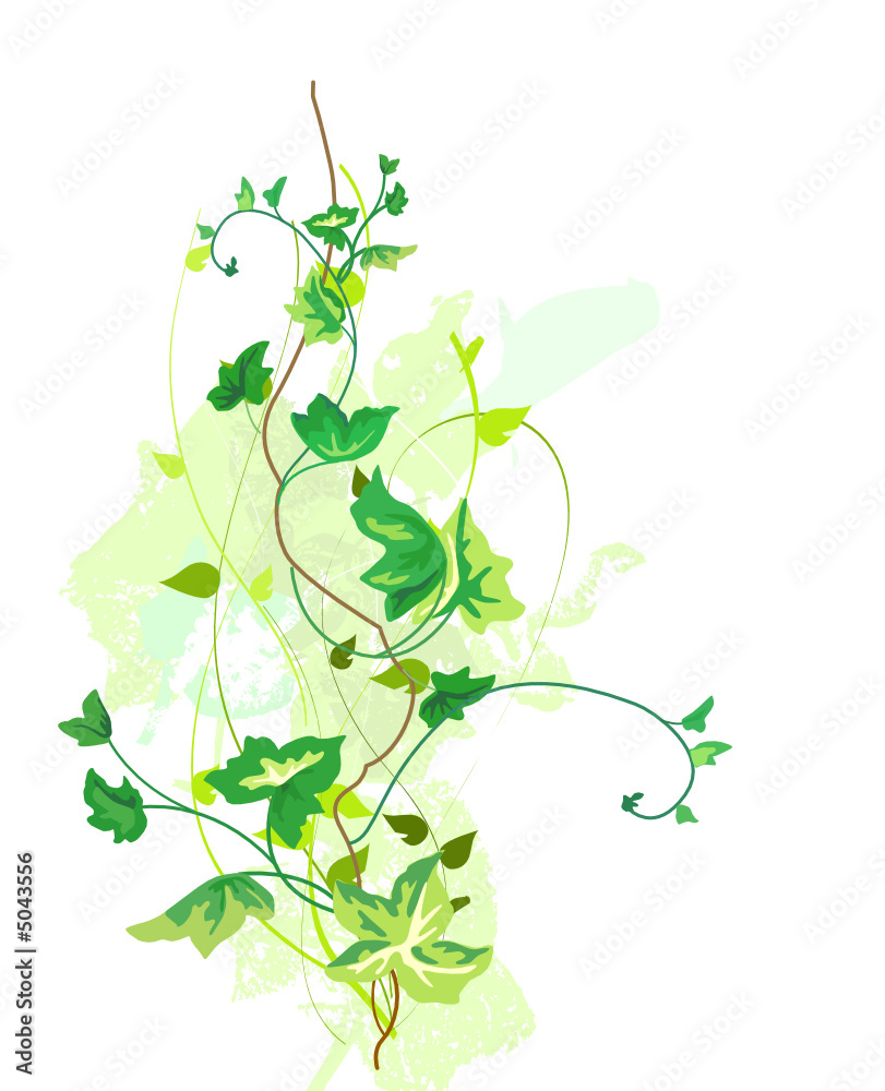 Green spring floral design Green spring floral design