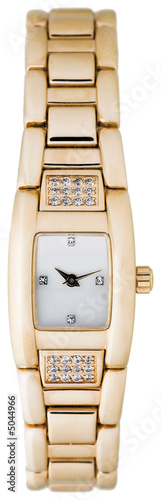 Golden jeweled woman's watch 1