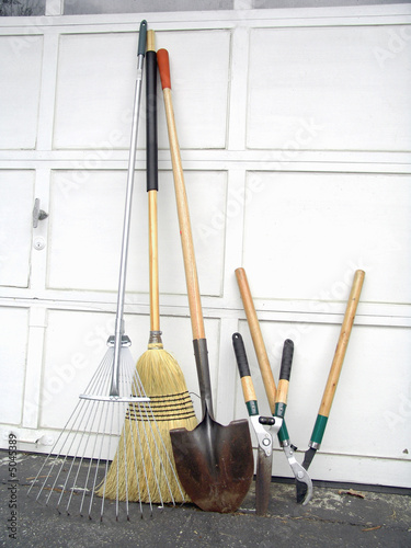 Leave Rake, Lopper, Hedge Shear, Scissors, Broom