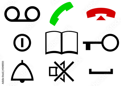 Symboles de clavier de téléphone