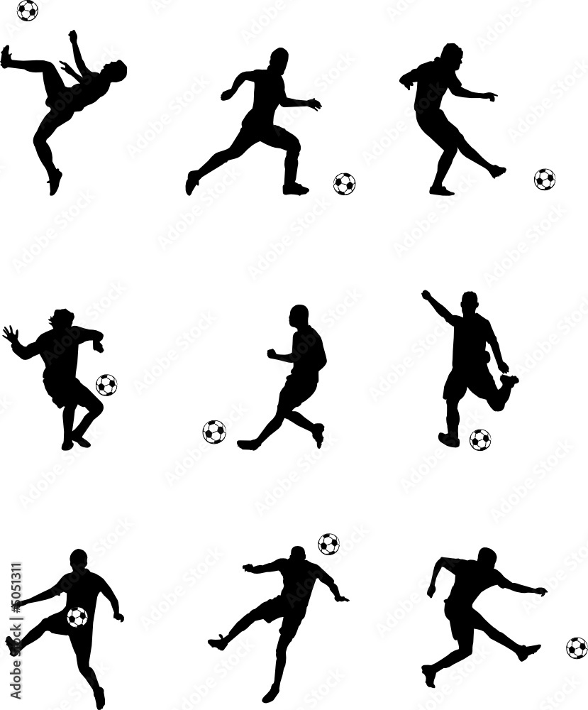 custom made wallpaper toronto digitalsoccer player silhouettes