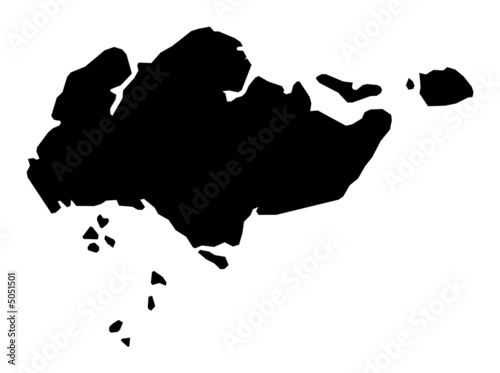 Photography detailed map of Singapore