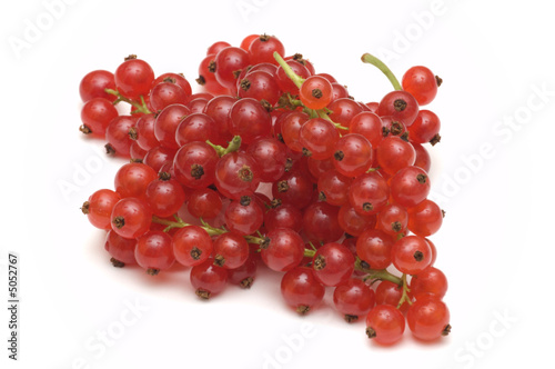redcurrant on white background
