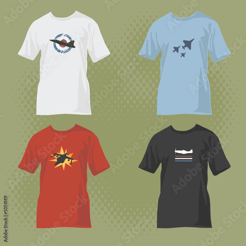 t-shirts with fighter plane designs