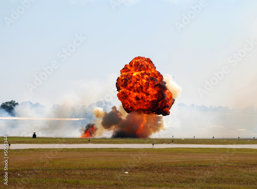 Explosion on the ground photo