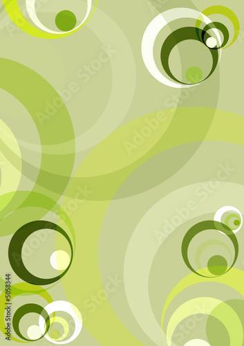 green background with retro circles