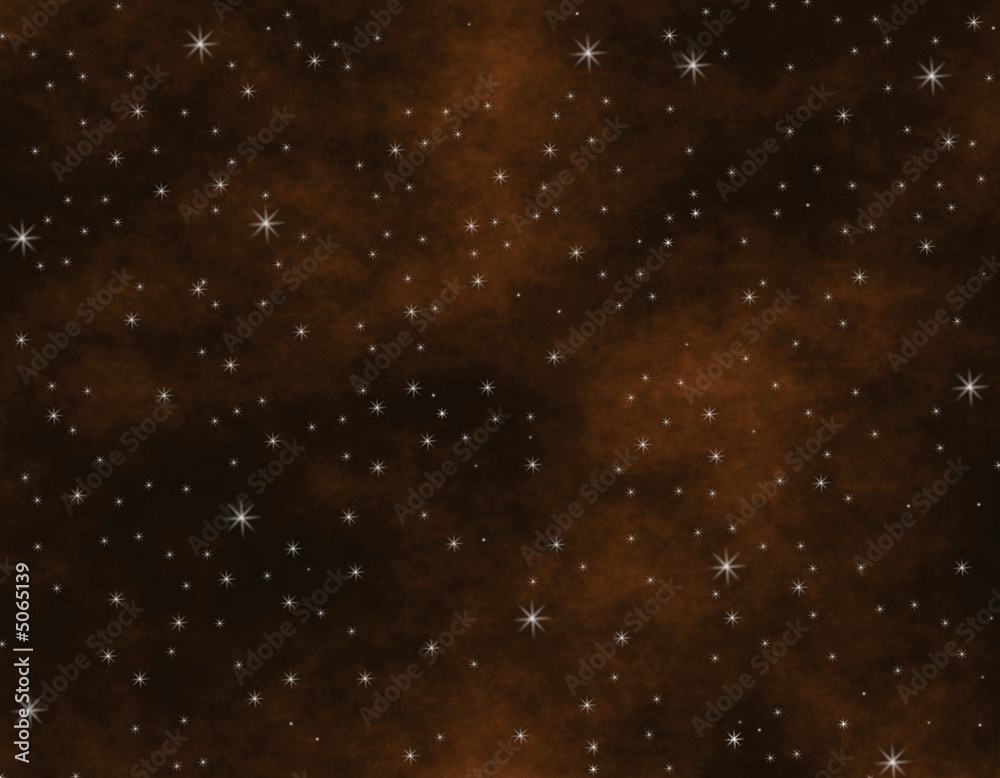 Stars on the brown background