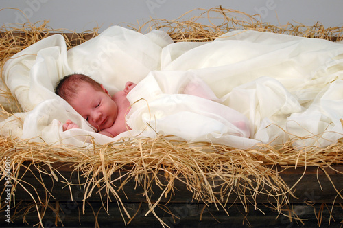Fotografie, Obraz Baby Jesus in Manger