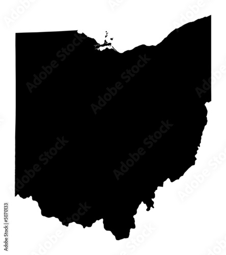 map of Ohio, USA