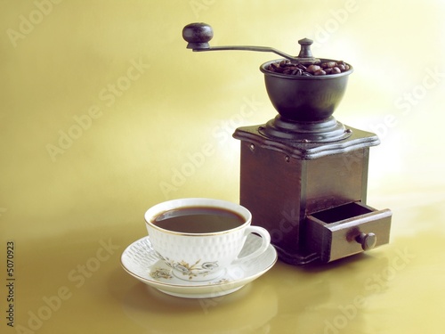 coffee and coffee-mill
