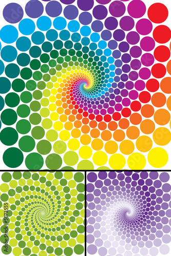 Rainbow swirl with color variations