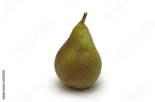 one pear on white background 