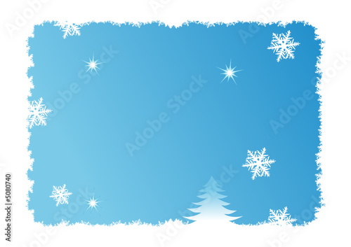 Celebratory framework, a border decorated by a frosty pattern