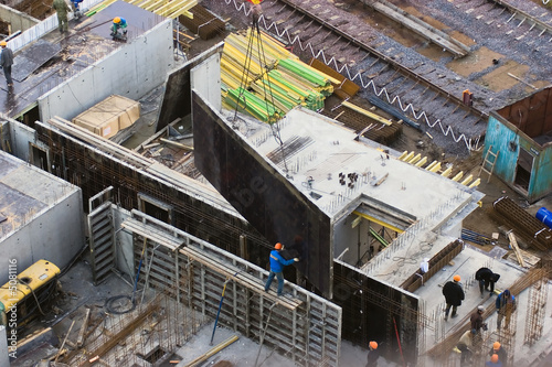 Fragment of construction of an apartment house