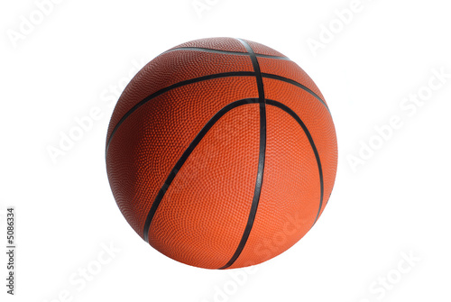 isolated orange-black basketball ball