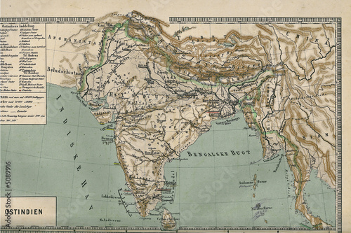 Old Map of india