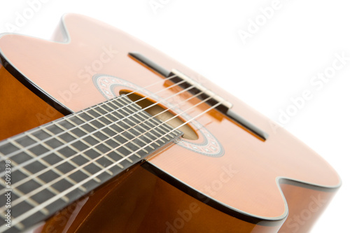 Clouse-up acoustic guitar.