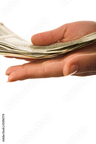 hand and money