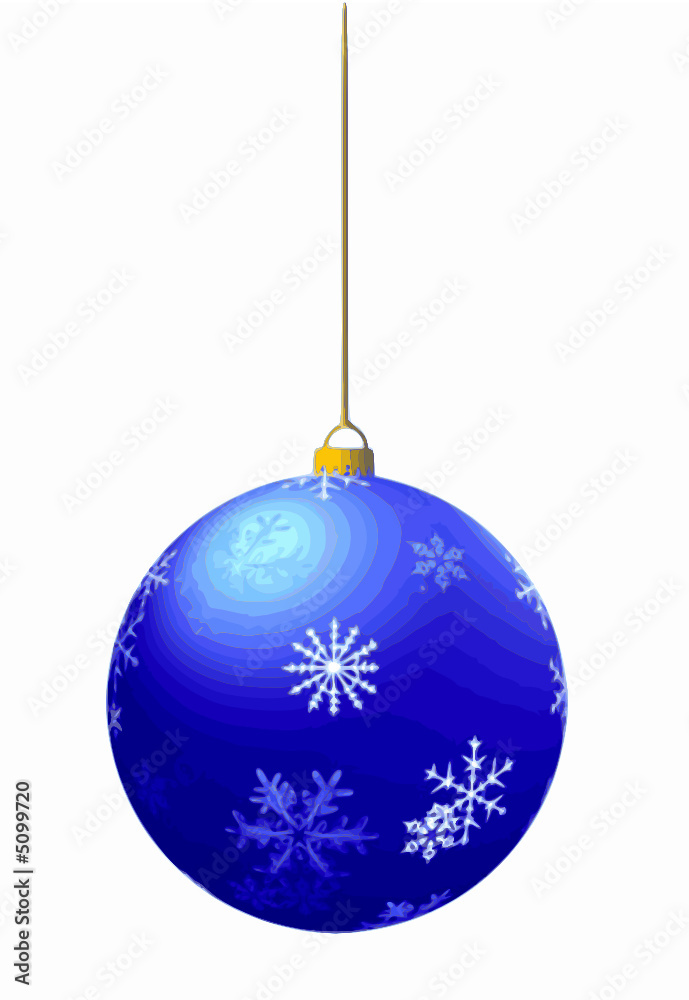 boule bleue de Noël