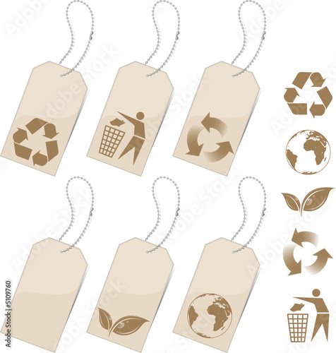 étiquettes écologie vectorielles, facilement modifiables