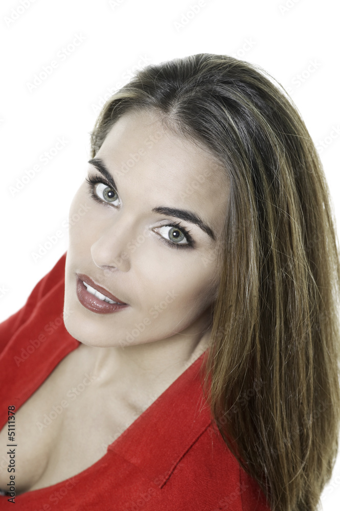 Fototapeta premium young and cute smiling woman