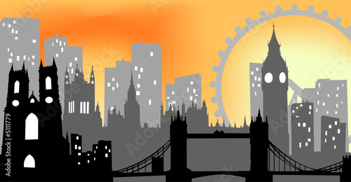 London cityscape - Illustration