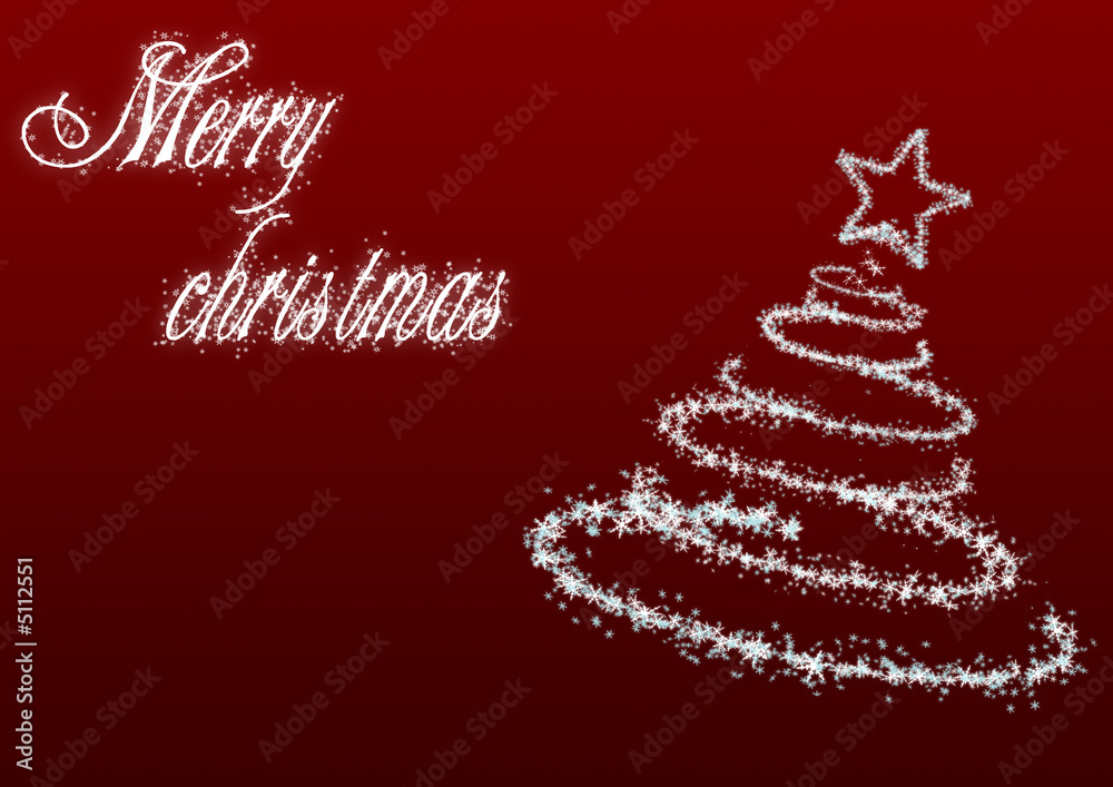 Christmas tree with inscription_red
