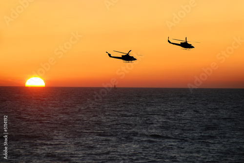 navy helicopters on patrol © icholakov