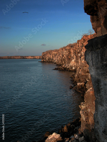 Rocky cliffs in evening light