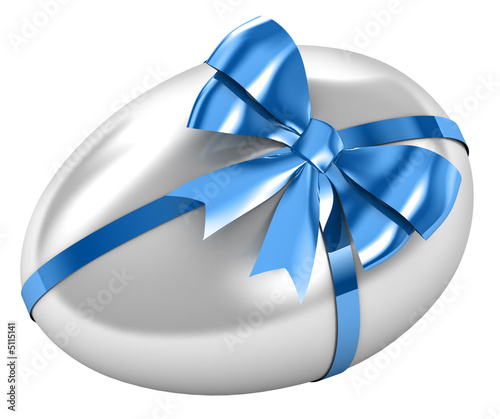 Easter egg with satin bow