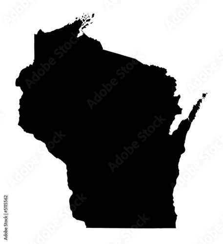 map of Wisconsin, USA