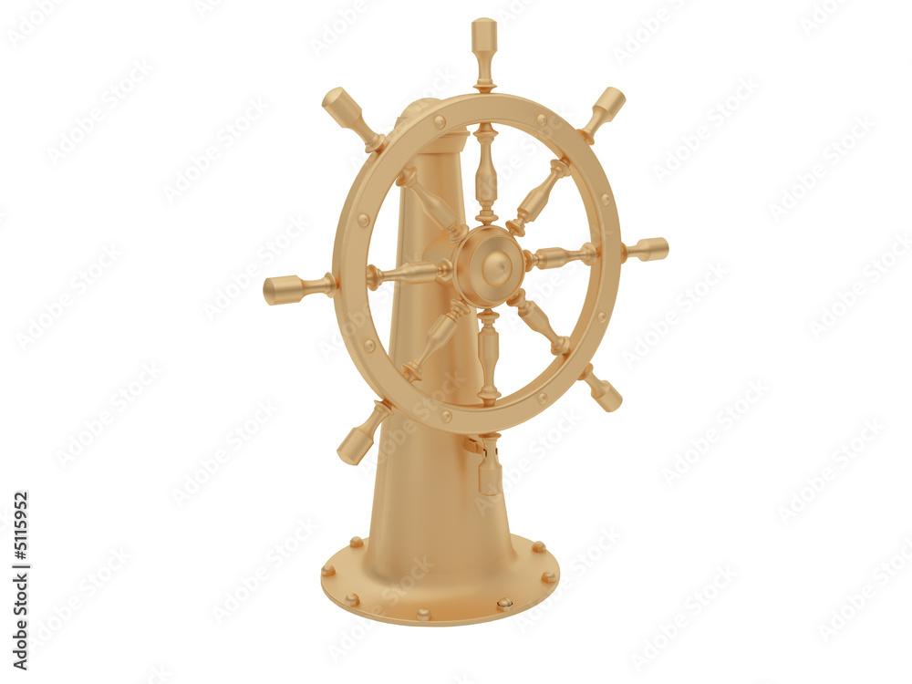 Obraz premium Gold steering wheel