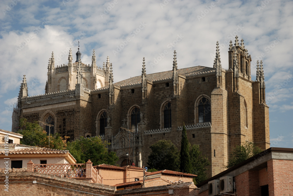 Medieval church in the old town of Toledo, Spain