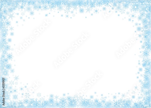 Blue Frame on White Background