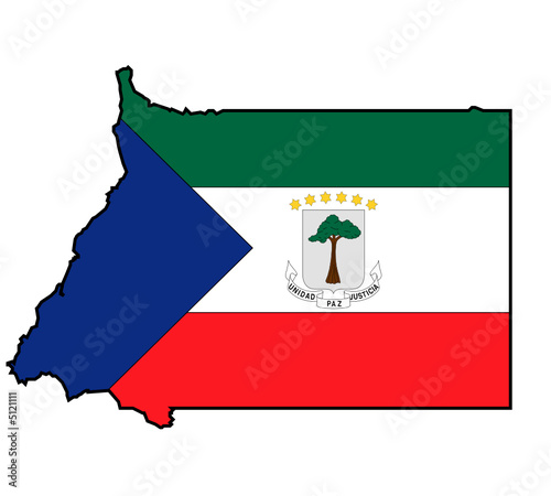 Flagge und Karte von Äquatorialguinea