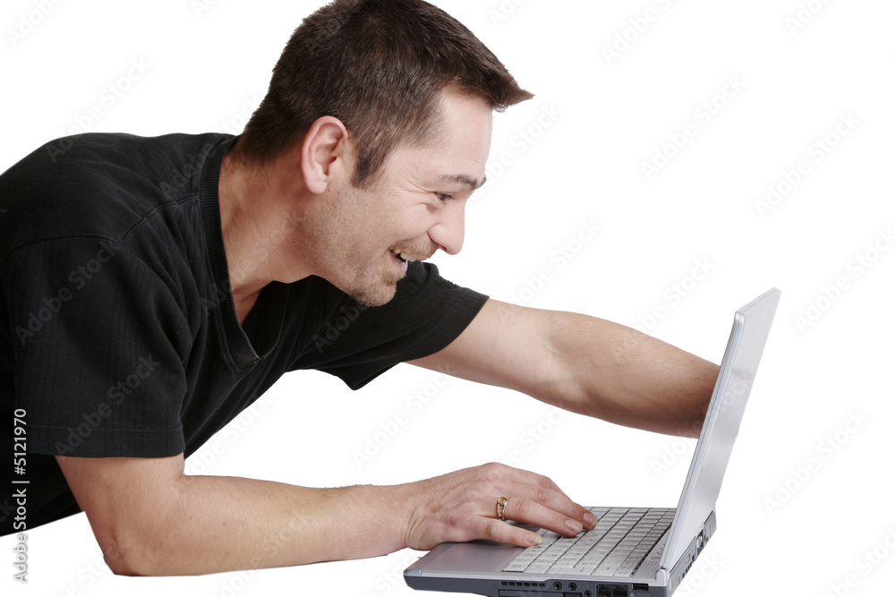 Businessman with computer Businessman with computer