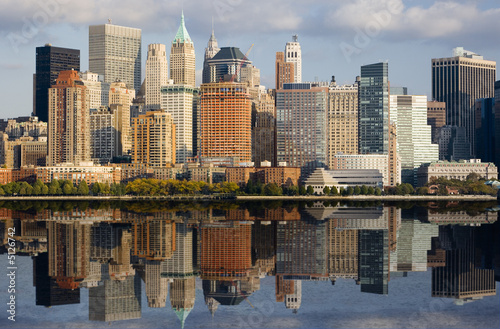 Fototapeta Naklejka Na Ścianę i Meble -  Image of Lower Manhattan and the Hudson River.