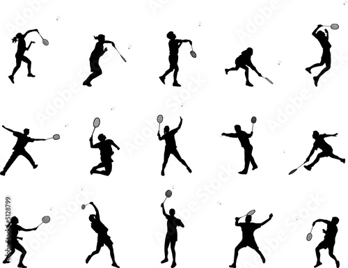 badminton silhouettes