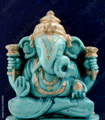 small statue of Ganesha, a hindu symbol