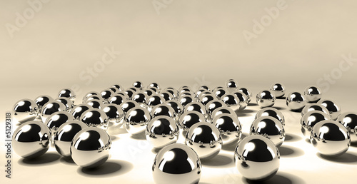 scattered chrome balls