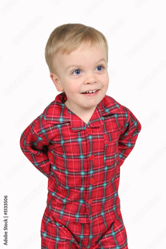 Boy in Christmas Clothes isolated on white Boy in Christmas Clothes isolated on white