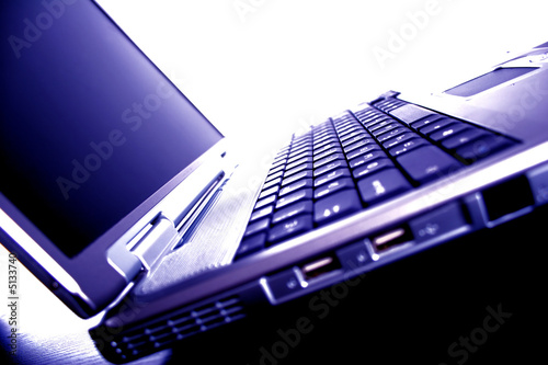 laptop blue tone