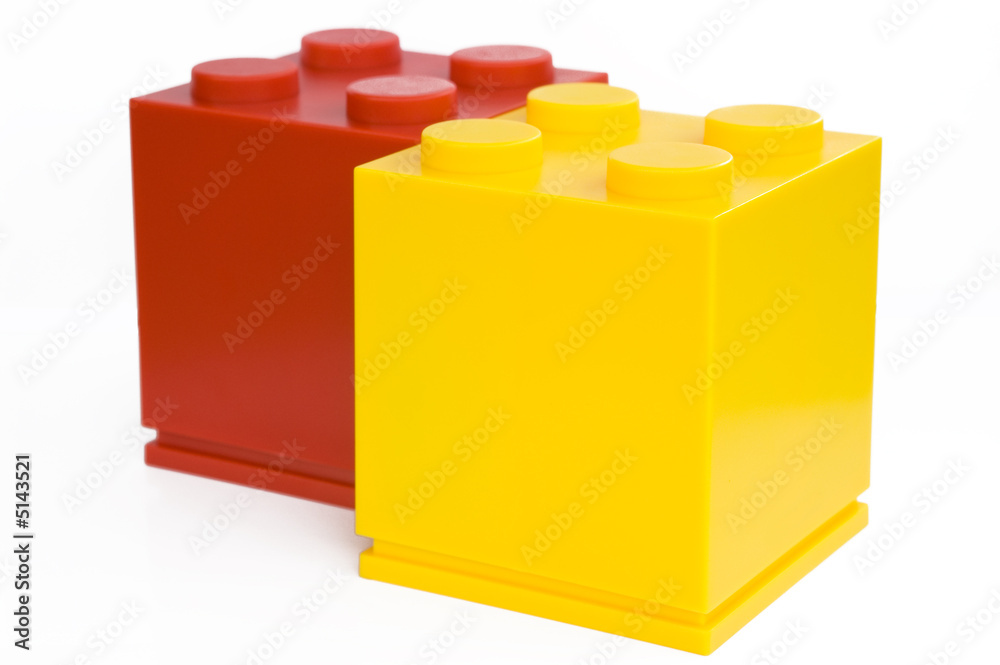 Fototapeta premium colorful cubes on white background