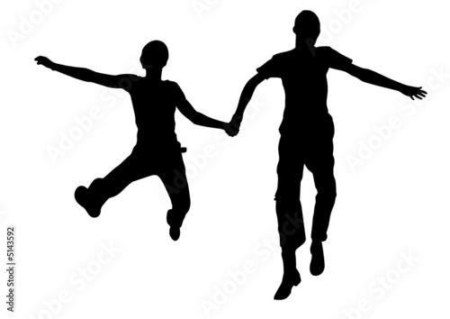 vector jumping couple