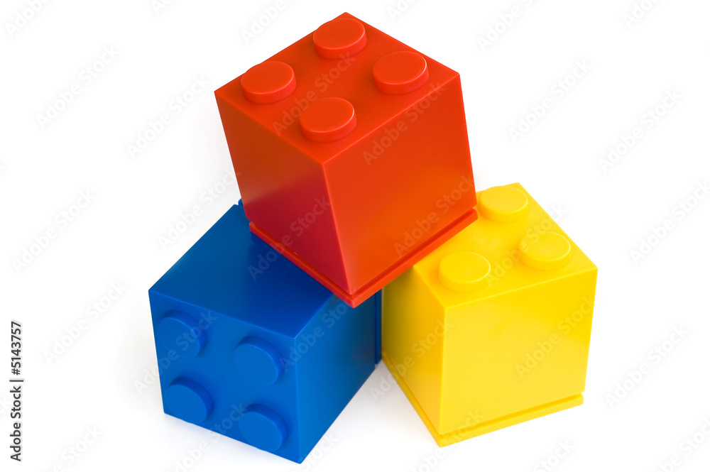 Fototapeta premium colorful cubes on white background