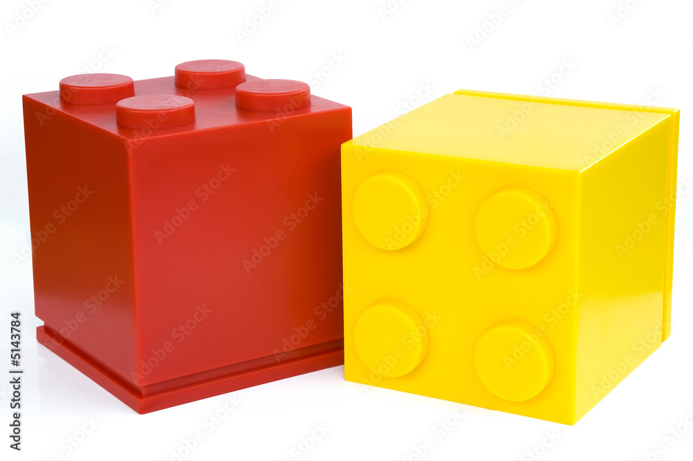 Fototapeta premium colorful cubes on white background